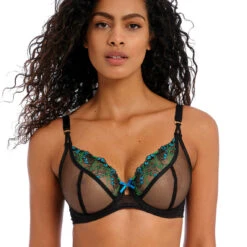 FREYA Soutien Gorge Plongeant - Noir