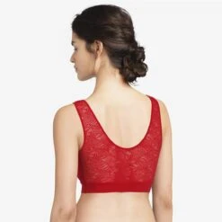 Chantelle Brassière Paddé Dentelle Stretch Rouge -Aubade Soldes brassiere padde dentelle stretch rouge 1232217 3 1200x1200