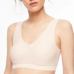 Chantelle Brassière Paddée Sans Armatures Vneck Beige
