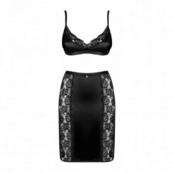 Obsessive Ensemble 2 Pièces - Soutien-gorge Plongeant Et Jupe - Noir
