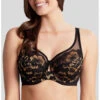 Panache Soutien-gorge Balconnet Armatures En Tulle Et Dentelle Florale - Noir -Aubade Soldes soutien gorge balconnet armatures noir 3406330 2 1140x1140