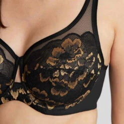 Panache Soutien-gorge Balconnet Armatures En Tulle Et Dentelle Florale - Noir -Aubade Soldes soutien gorge balconnet armatures noir 3406330 6 1140x1140