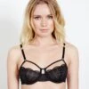 Soutien-Gorge Balconnet Lanière Noir