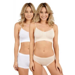 Lot De 2 Brassières Sans Armatures - Multicolore -Aubade Soldes soutien gorge brassiere sans armatures multicolore 3220421 4 1140x1140