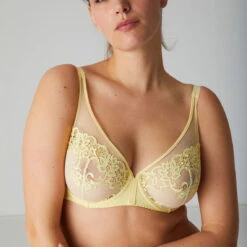 Soutien-gorge Décolleté Plongeant Armatures - Jaune