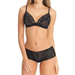 FREYA Soutien-gorge Plongeant à Armatures Noir -Aubade Soldes soutien gorge plongeant a armatures freya soiree lace black 6 1140x1140