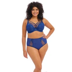 ELOMI Soutien-gorge Plongeant Armatures à Dentelles Stretch Florale - Bleu -Aubade Soldes soutien gorge plongeant armatures bleu 3409464 4 1140x1140
