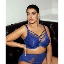 ELOMI Soutien-gorge Plongeant Armatures à Dentelles Stretch Florale - Bleu -Aubade Soldes soutien gorge plongeant armatures bleu 3409464 6 1140x1140
