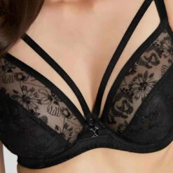 Panache Soutien-gorge Plongeant Armatures En Tulle Brodé - Noir -Aubade Soldes soutien gorge plongeant armatures noir 3406326 6 1140x1140