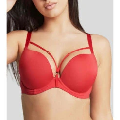 Soutien-gorge Plongeant Armatures - Rouge