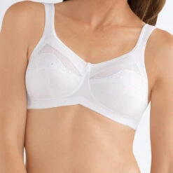 Aubade Soldes 6 Amoena Soutien Gorge - Post Opératoire Avec Poches - Sans Armatures - Blanc