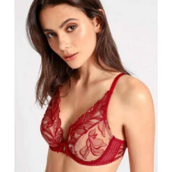 Aubade Soutien-gorge Triangle Plongeant Armature Rouge -Aubade Soldes soutien gorge triangle plongeant armature rouge 3282568 5 1140x1140